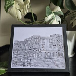 San Francisco California Art Original Drawing Cable Car